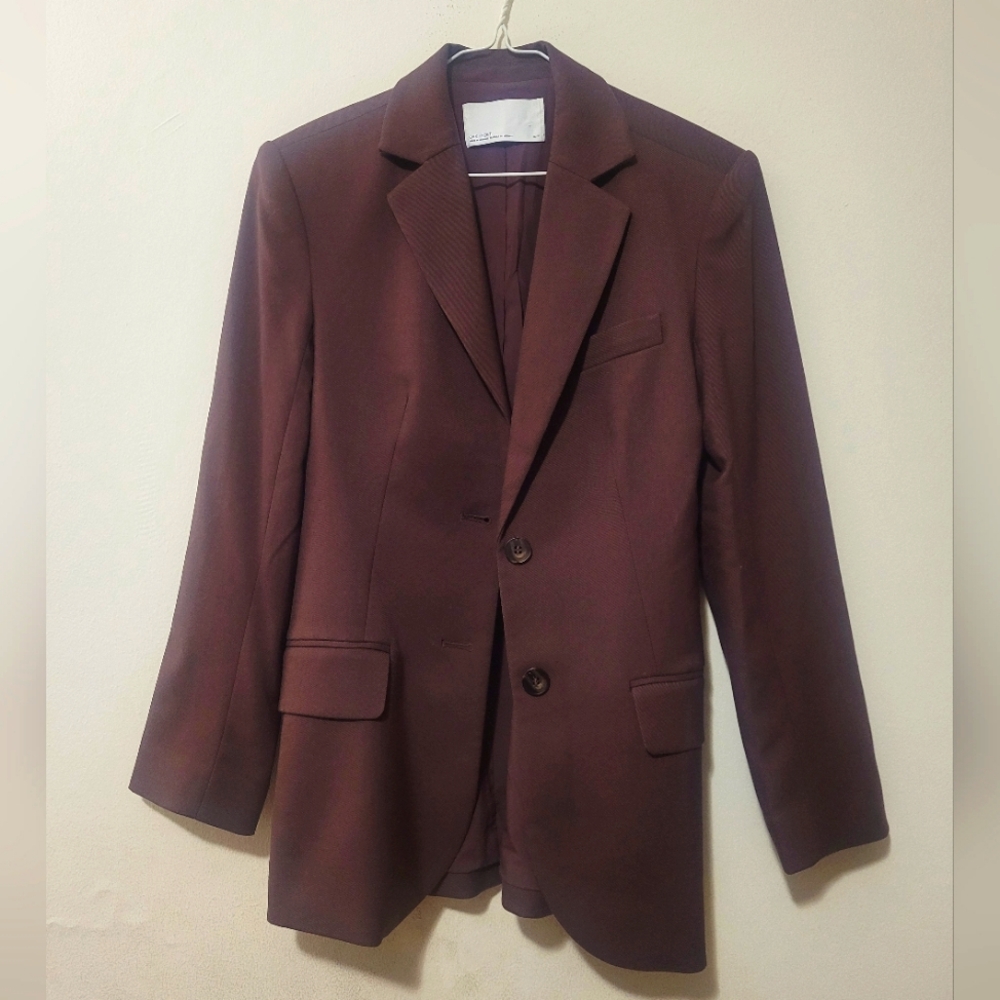 OAK + FORT Women's Burgundy Blazer